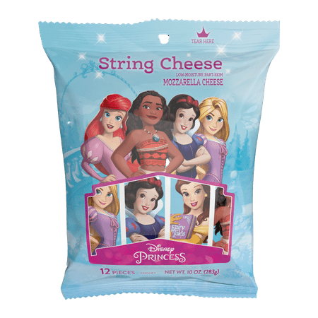 Disney Princess Part-Skim Mozzarella String Cheese Snack, 10 oz Bag, 12 Cheese Sticks