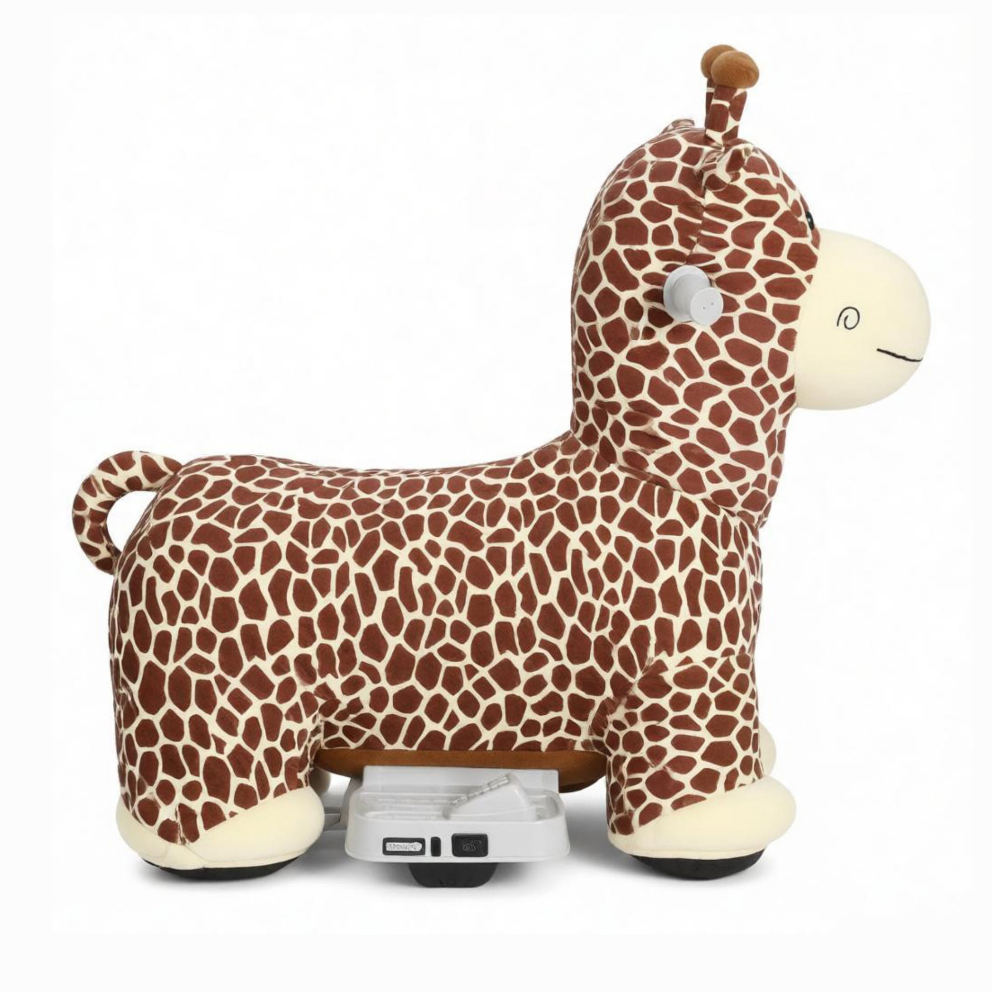 6V Battery Powered Ride On Giraffe, for Outdoor Backyard Fun, Kids Ride On Toy, Washable Cover, Music, 1.5-5 Years, Brown