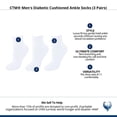 thumbnail image 4 of CTM  Diabetic Cushioned Ankle Socks (3 Pairs) (Men), 4 of 4