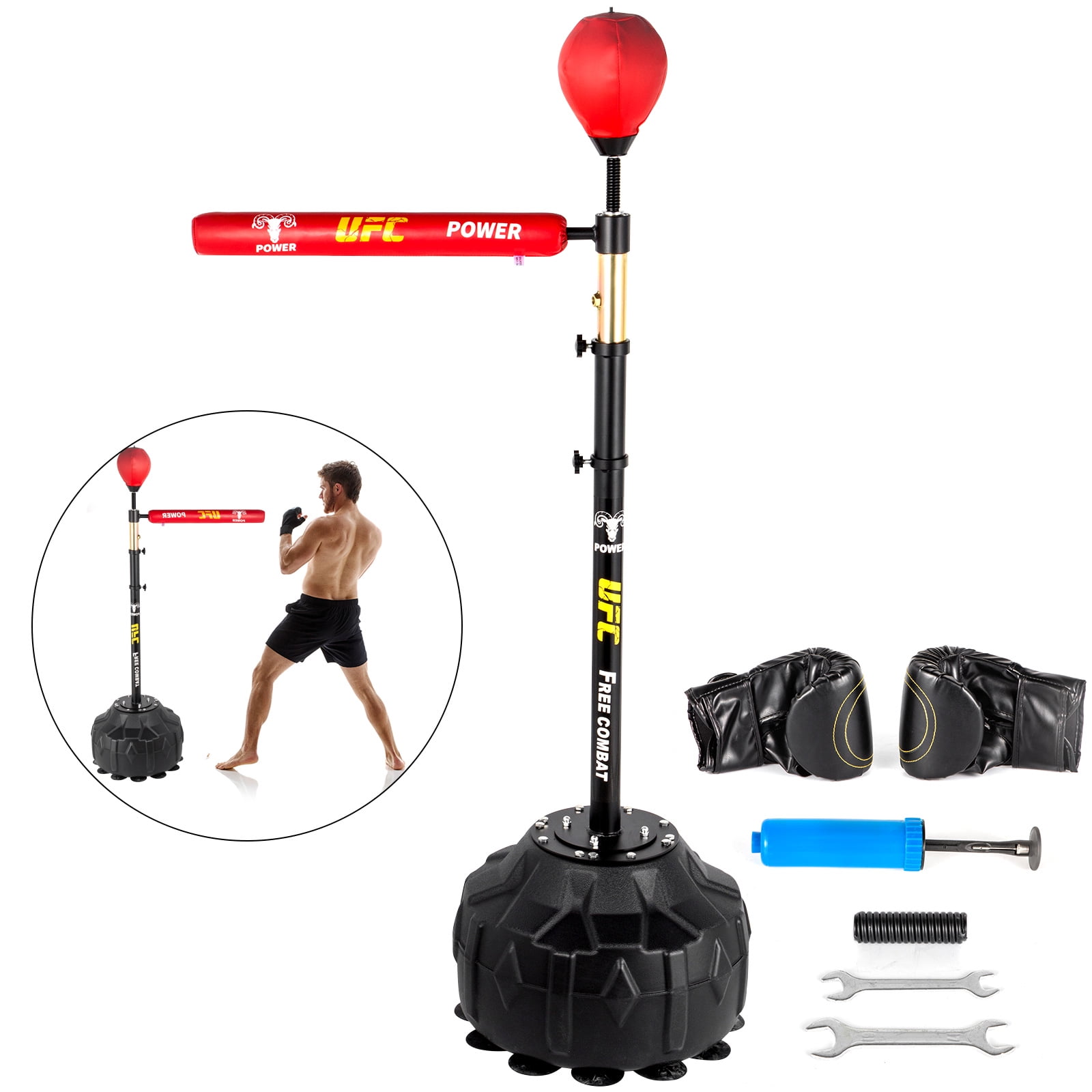 Sporteq Reflex BarSpinning Punch Bag TargetBoxing Martial Arts Speed Ball 