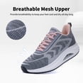 thumbnail image 5 of HuJAT Women's Plantar Fasciitis Relief Orthotic Sneakers, Arch Support Lightweight Lace-Up Walking Shoes Pinkgrey US 9.5, 5 of 7