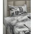 thumbnail image 2 of Ambesonne Grey Fitted & Top Sheet Set with Sham, Old Vintage 60s Tractor, Grey, 2 of 4