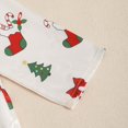 thumbnail image 5 of Wenfanal Girls Pajamas Set Kids Long Sleeve PJs Cotton Jammies Baby Christmas Pajama Set Cartoon Christmas Tree Bow Print Loungewear 2pcs Set Size 2-3Years,Red, 5 of 9