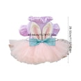 thumbnail image 3 of Easter Dog Cat Dress, Purple Pet Party Outfit for Easter Photo Sessions, Breathable Mesh Holiday Costume for Small Dogs and Cats, 3 of 7