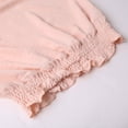 thumbnail image 6 of COMVALUE Banded Bottom Tops for Women Smocked Tops Elastic Cinched Waist Top Dressy Blouse 3/4 Length Sleeve Casual Outfits Red for Size XXL, 6 of 9