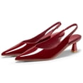 thumbnail image 2 of Women  Pointed Toe Slingback Kitten Heels, Low Heel Pumps, High Heel Sandals, and Professional Commuter Footwear, 2 of 3