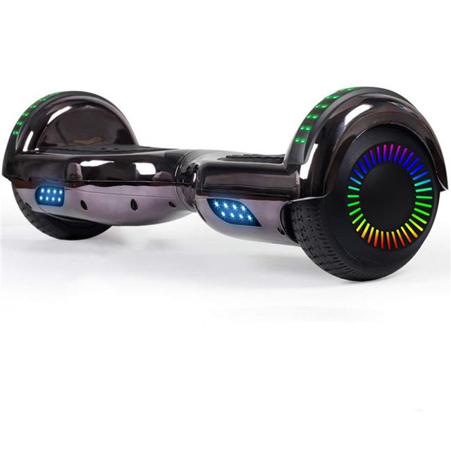 Scooter Électrique Auto-Équilibré Hoverboard, Chrome et Noir