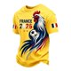 thumbnail image 1 of Men's France Football Graphic T-Shirt, Men's Soccer Printed T-Shirt Round Neck Short Sleeve for Soccer Tournament 2026 Yellow Size: 3XL, 1 of 4
