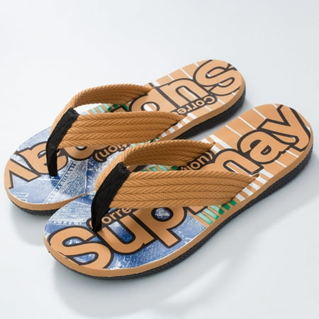 

Olukai Mens Flip Flops Stylish Waterproof Sandals Men Affordable Easy To Clean Slippers for Men Breathable Daily Deals Yellow 44