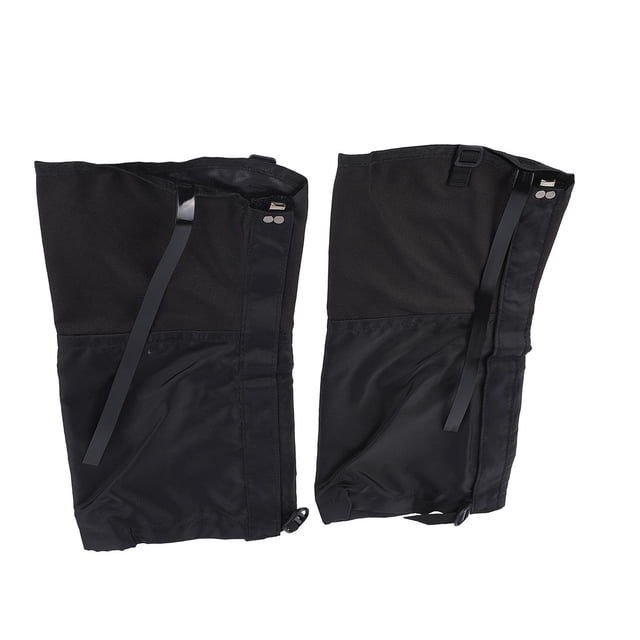1 par de polainas para piernas, multifuncionales, impermeables, evitan resbalones, duraderas, ajustables, para botas de nieve, para senderismo al aire libre, negro, L