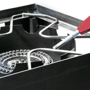 Stansport 2-Burner Base Camp Stove with Cast Iron Burners and Stand