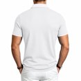 thumbnail image 4 of EANJE Polo Shirts for Men Waffle Short Sleeve Golf Shirts Casual 3 Buttons Solid Color Collared T Shirts Tops White L, 4 of 8