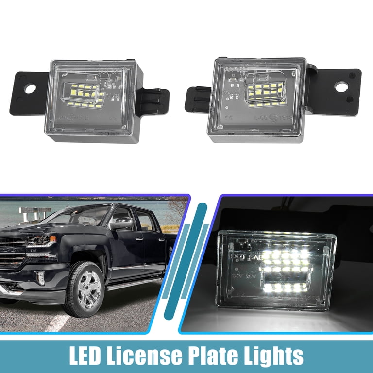 2X Rear License Plate Light Lens Pair For Silverado Sierra Pickup Escalade - Direct Fit