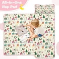 thumbnail image 4 of Beige Christmas Santa Pattern Toddler Nap Mats for Kids Preschool,50"x20" Sleeping Mat Bag or Kids,Toddler Sleeping Bag,Toddler Nap Mat or Daycare, 4 of 6