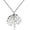 White-heart, variant on Gold Plated Family Tree of Life Necklace Stainless Steel , Mustard Seed Pendant for Women Y637 (Gold-Heart)