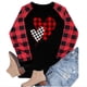 thumbnail image 4 of Camisas A Cuadros de Navidad Para Mujer, Blusas de Manga Larga Con Cuello Redondo Y Costuras Sueltas A La Moda, Blusa de Otoño Odeerbi ODB205586, 4 of 9