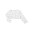 thumbnail image 4 of iiniim Kids Girls Open Front Beaded Wedding Flower Girls Shurg Bolero Cardigan Long Sleeve Princess, 4 of 7