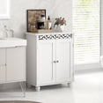 thumbnail image 4 of Gymax Bathroom Cabinet Floor Storage Organizer w/ Anti-Tipping Kits Adjustable Shelf, 4 of 10