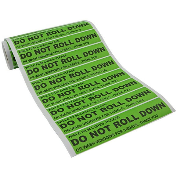 FOSHIO DO NOT ROLL Down Sticker Windshield Stickers Warning Label, Pro Auto Window Tinting Fitting Tint Tool -
