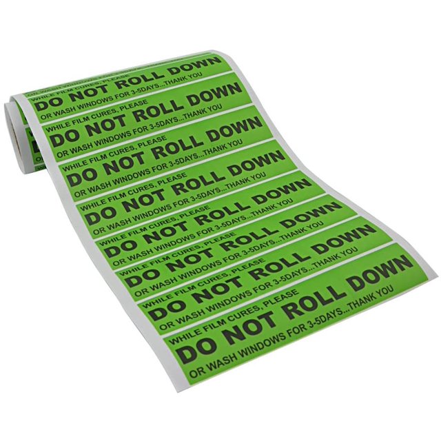 FOSHIO DO NOT ROLL Down Sticker Windshield Stickers Warning Label, Pro Auto Window Tinting Fitting Tint Tool -