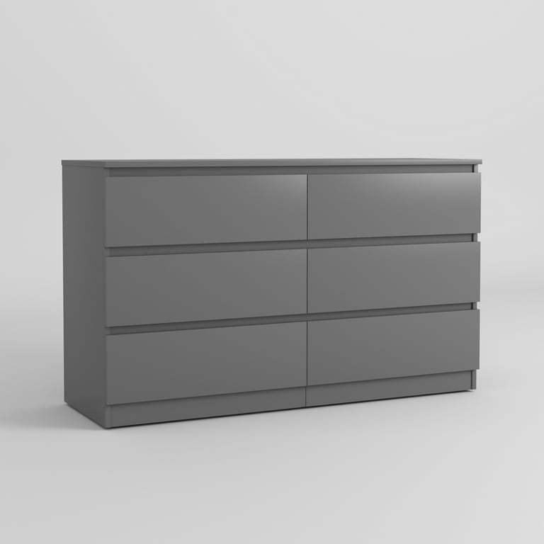 YYAo 47.25" 6 Drawers Chest Of Drawer Dressers Table, Sideboard Buffet  Cabinet for Nursery, Gray - Walmart.com