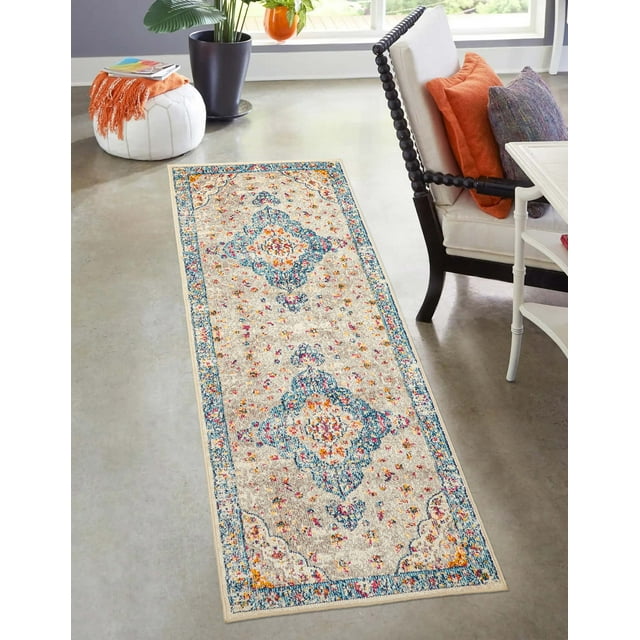 ECARPET Aldora Traditional Area Rug for Living Room, Bedroom, Dining Room, Entrance, Hallway and More