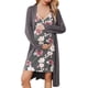 thumbnail image 2 of Ekouaer Womens Maternity Nursing Gown and Robe Set Labor Delivery Nuring Nightgowns for Hospital Breastfeeding Robes, 2 of 5