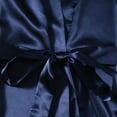 thumbnail image 4 of Womens Soft Pajama Clearance- Silk Satin Bathrobes Lace Sexy Plus Size Robe Sleepwear Blue Size S, 4 of 6