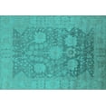 thumbnail image 1 of Ahgly Company Indoor Rectangle Oriental Turquoise Blue Industrial Area Rugs, 2' x 5', 1 of 4
