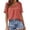 Red, variant on Womens 3/4 Sleeve Shirts Summer Square Neck Bell Sleeve Tops Business Casual Loose Tunic Work Dressy Blouses