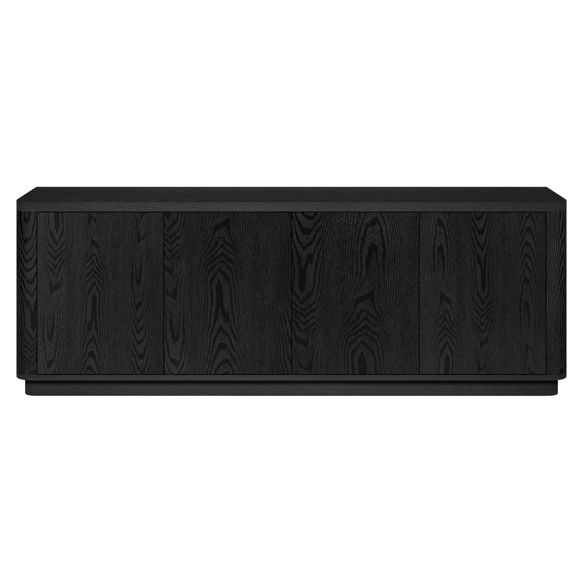 Evelyn&Zoe Plympton Transitional TV Stand For TVs up to 75", Black Grain