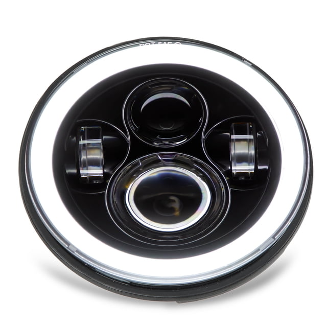 Faro LED de ojo de Ángel para motocicleta de 7 pulgadas, luz blanca y amarilla, reemplazo Universal para Road Star