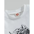 thumbnail image 6 of Suealasg Baby Girls 3Pcs Summer Clothes Set Short Sleeve Cattle Head Print T-shirt + Letter Print Shorts +Headband Set 6M 12M 18M 24M Infant Girls Western Outfits, 6 of 8