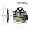 thumbnail image 3 of FORMRS Insulated Cooler Bag 24 Cans Capacity Soft Leakproof Lunch Box with Side Pockets, Rainbow with Stars, 3 of 7