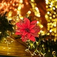 thumbnail image 4 of Franhais Glitter Christmas Artificial Flowers with Clips Holiday Wedding Party Wreath Floral Decorations, 4 of 8