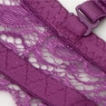 thumbnail image 5 of Women Girls Bra Gather Adjustable Seamless Push Up Wireless Front Button Lace Underwear Purple 80B, 5 of 8