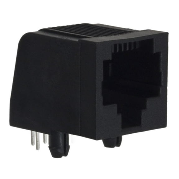 Pack of 5 520426-4 Modular Ethernet Connectors, PCB 3CAT BLK R/A T/H RJ45 Jack, Bulk, RoHS
