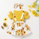 thumbnail image 4 of Ropa para bebé niña, trajes de verano en tepuce, falda tipo mameluco, 0-3 m, 4 of 7