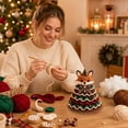thumbnail image 5 of Animal Christmas Tree Crochet Kit, DIY Handmade Ornament with Pearl Beads Bow, Beginner Friendly Crochet Craft Set for Adults, 5 of 5