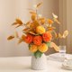 thumbnail image 2 of Beautiful Artificial Chrysanthemum Bouquet with Eucalyptus Leaves - Perfect for Home Decor, Weddings, and Holidays!, 2 of 5