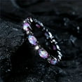 thumbnail image 4 of Black Purple Stone Promise Rings Delicate Fashion Jewelry Lightweight Ring for Women, 4 of 8