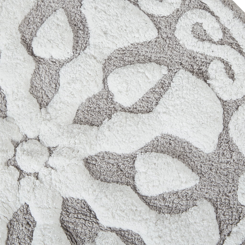 MAYEERTY Cotton Tufted Bathroom Rug Rectangular Bath Mat, Machine Washable, Non-Slip, Taupe