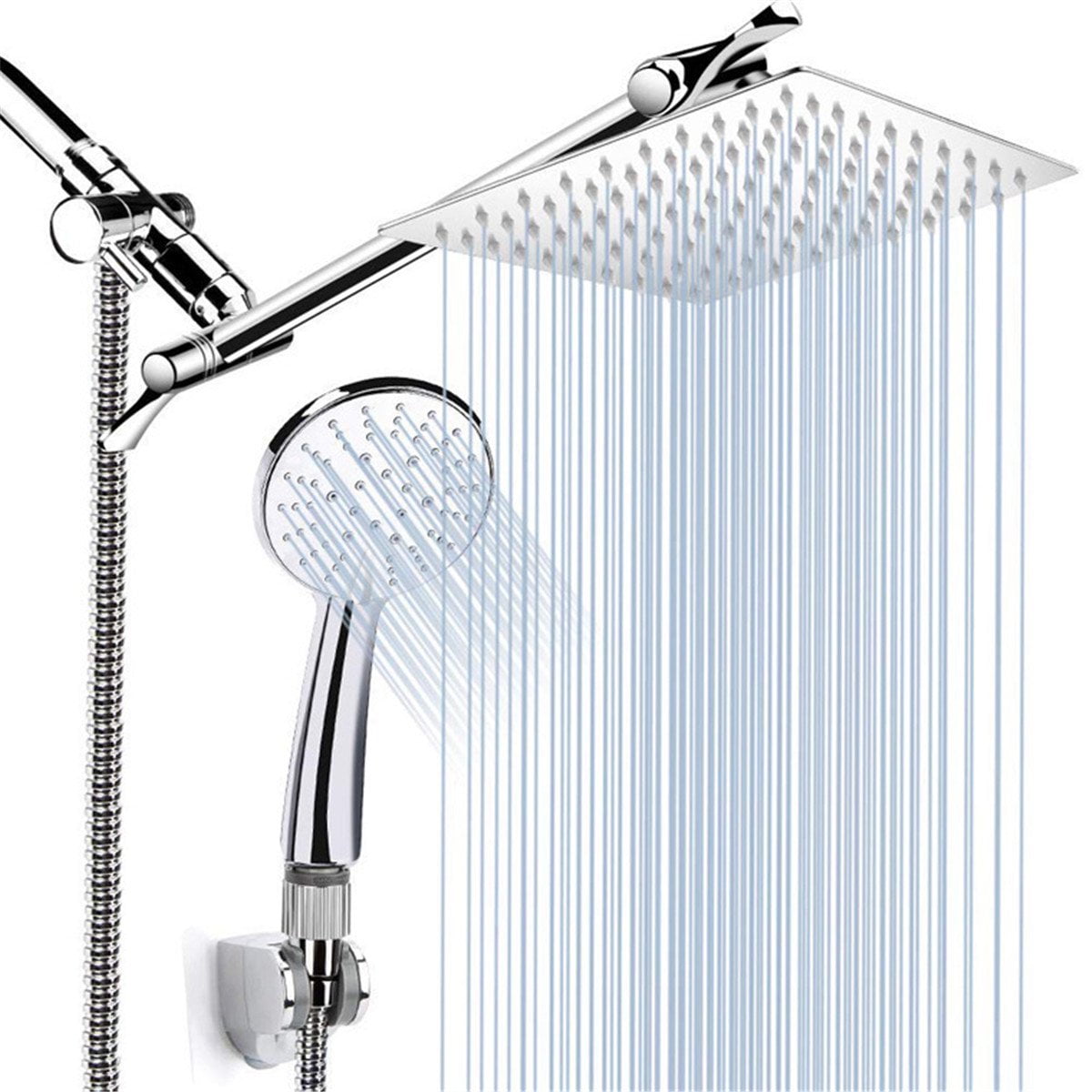 8" Rainfall Shower Head / Handheld Shower Combo with 11'' Extension Arm