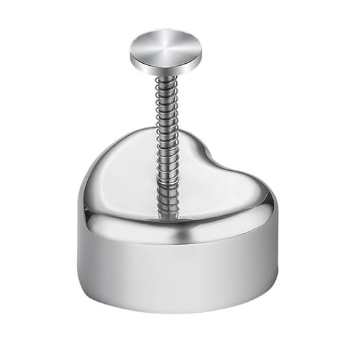 1 molde de acero inoxidable para hacer bolas de arroz y sushi, ideal para hacer bolsas de nori y arroz, molde para onigiri Choxila (en forma de corazón).