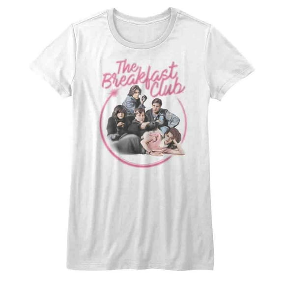 Breakfast Club Airbrush White Junior Women's T-Shirt