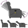 thumbnail image 5 of vidaXL Massage Recliner Chair Dark Grey Fabric, 5 of 6
