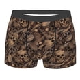 thumbnail image 5 of Uemuo Brown Camouflage Skull Pattern Men's Boxer Briefs,Trunk Anti-Chafing,Comfortable, Durable, and Stylish Underwear-Small, 5 of 9