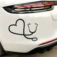 thumbnail image 1 of SPRING PARK Heart Stethoscope Reflective Car Vehicle Body Window Decals Sticker Decoration, 1 of 5