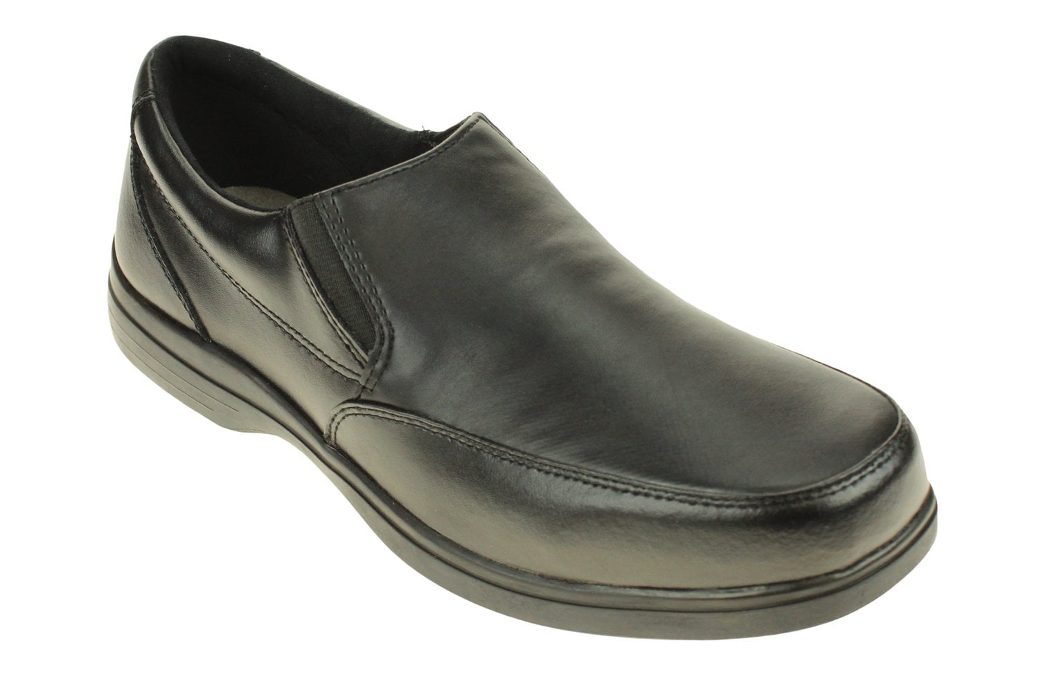 Stride Rite "Shane" Hush Puppies Dress Shoe, Black, Wide Width