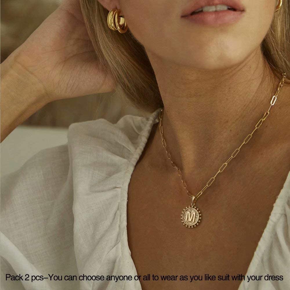 Layered Choker Necklaces for Women, 14K 